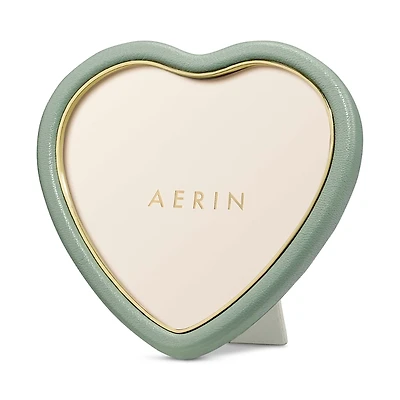 Aerin Piero Eucalyptus Leather Heart Frame