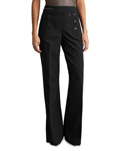 Sidney Wide Leg Button Detail Trousers