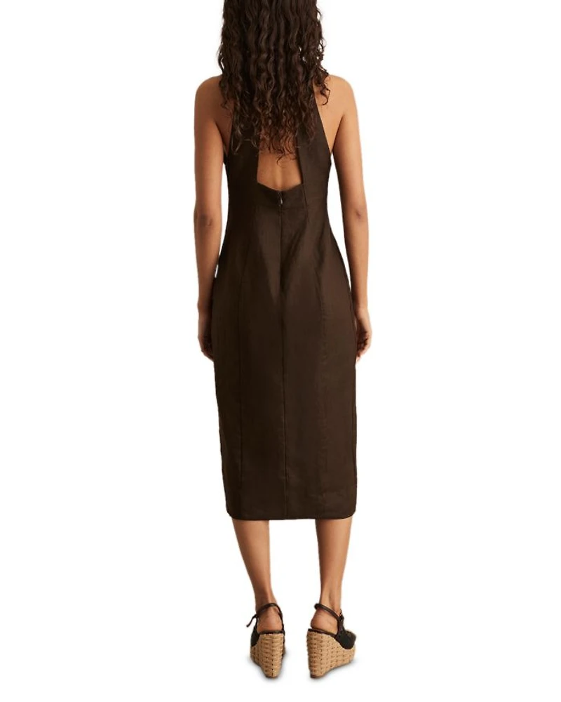 Amelia Lattice Tie Front Dress