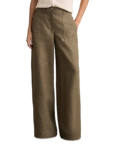 Reiss Ashby Linen Wide Leg Pants