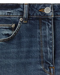 Selin Straight Leg Mid Rise Jeans Blue