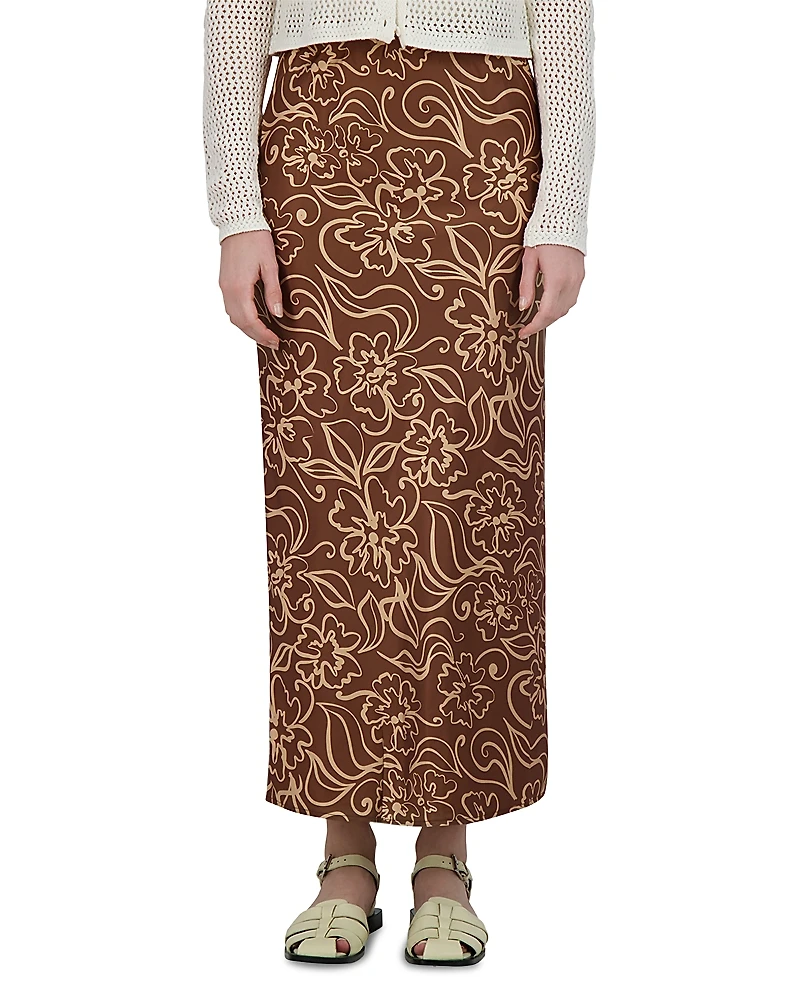 Point Satin Slip Skirt