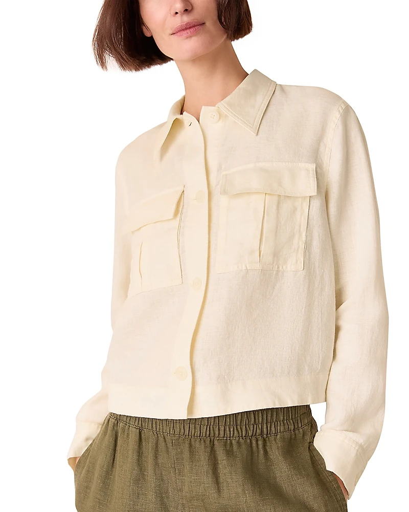 Whistles Abby Linen Casual Jacket
