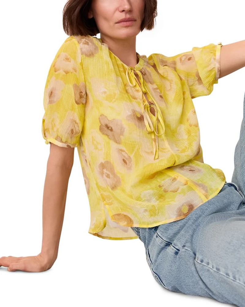 Sunshine Floral Texture Blouse