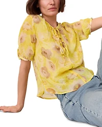 Sunshine Floral Texture Blouse