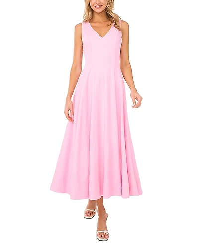 Ted Baker Sleeveless V Neck Pleated Maxi Dress