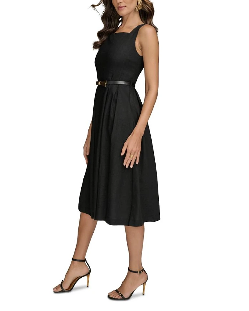 Belted A Line Dress