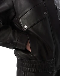 Aria Leather Bomber Jacket
