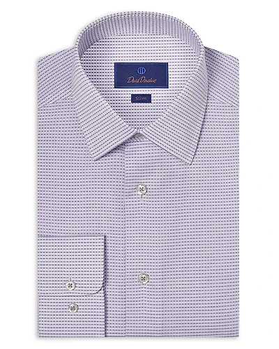 David Donahue Slim Fit Horizontal Dobby Dress Shirt