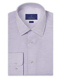 David Donahue Slim Fit Horizontal Dobby Dress Shirt