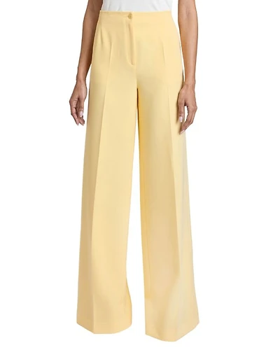 LILY Wide Leg Pants with Slanted Side Pockets Techno Crepe