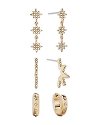 Baublebar Luna Pave Drop & Hoop Earrings, Set of 3