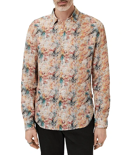 John Varvatos Luca Regular Fit Linen Shirt