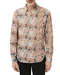 John Varvatos Luca Regular Fit Linen Shirt