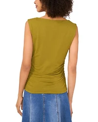 Boat Neck Ruched Top