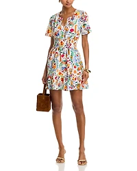 Aqua Picnic Shirt Dress - Exclusive