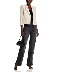 Sylvia Fringe Trim Tweed Jacket