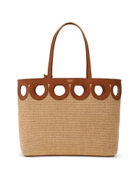 Ferragamo Gancini Frame Raffia Tote Bag