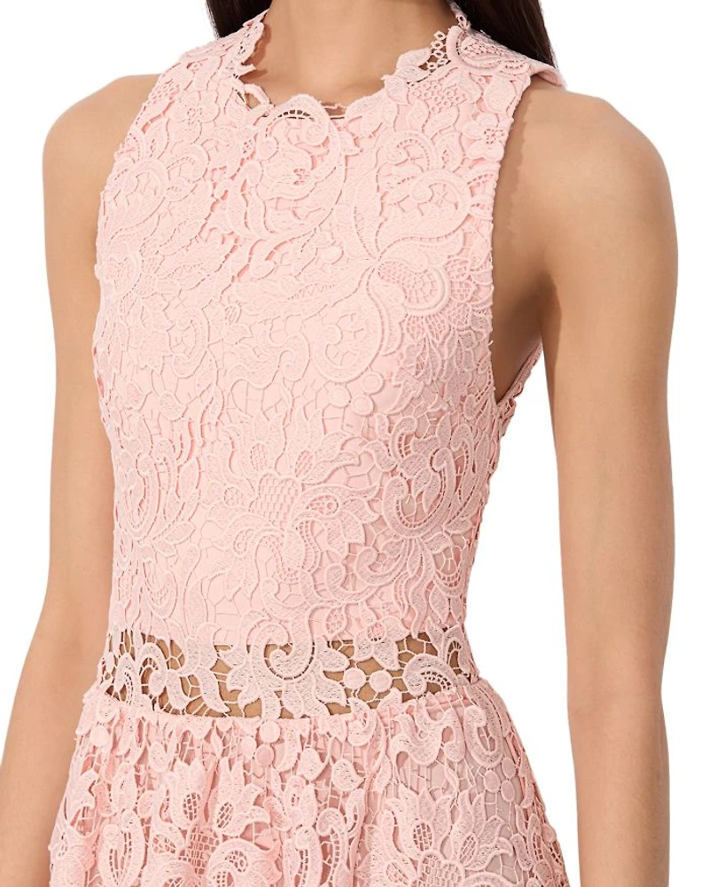 Babette Floral Lace Midi Dress