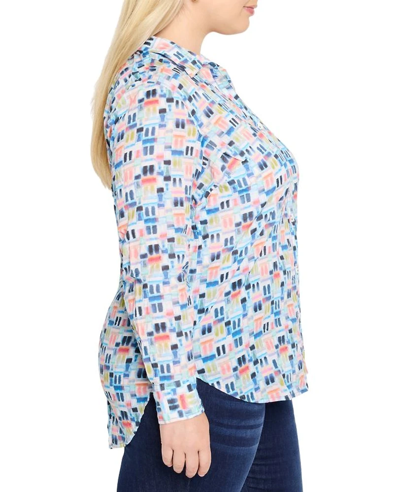 Plus Portofino Printed Boyfriend Shirt