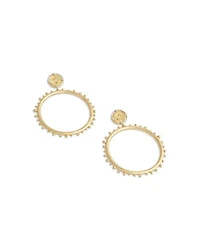 Pavé Butterfly Coin & Hoop Drop Earrings in 18K Gold Plated