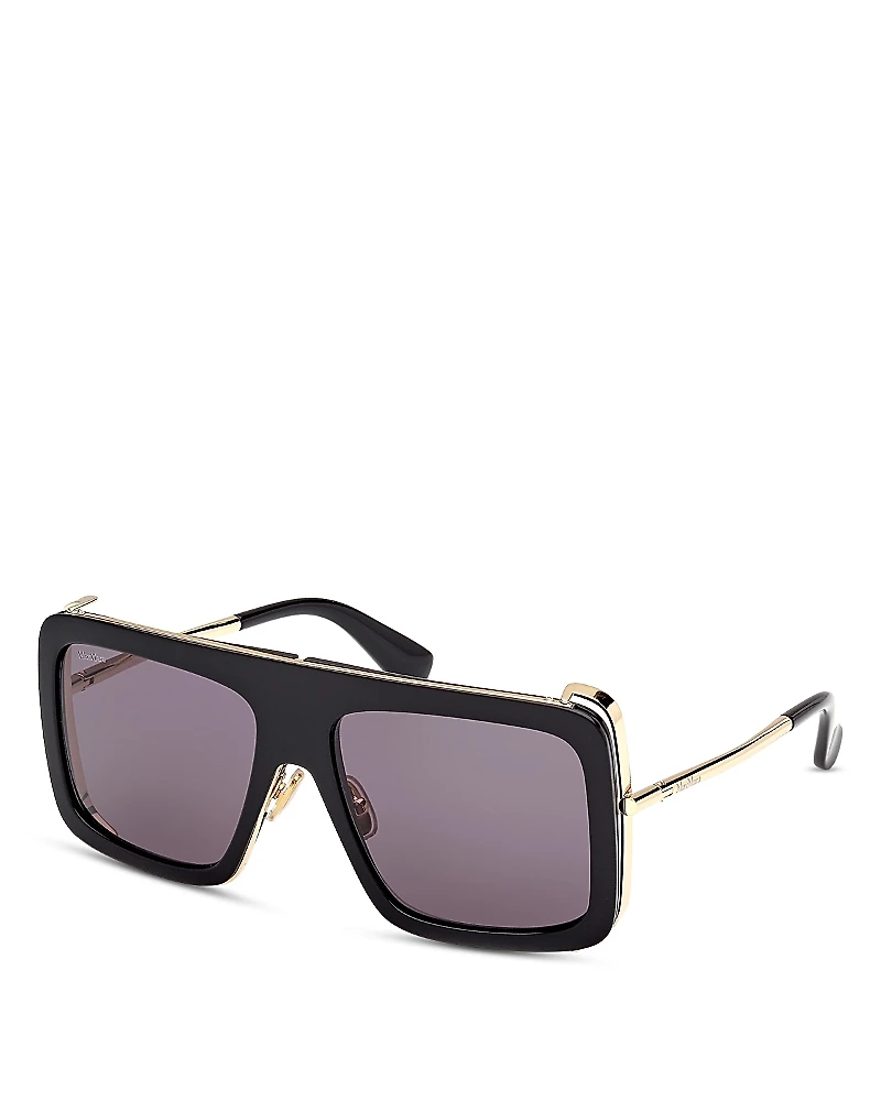 Max Mara Jean Rectangle Sunglasses, 57mm