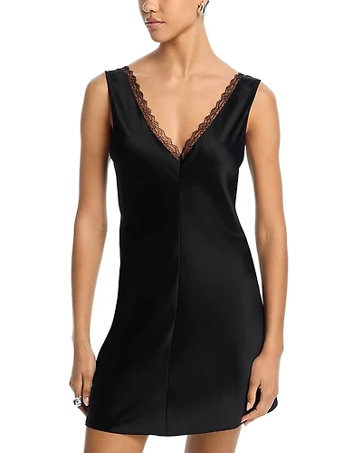 Leset Barb Lace Trim Mini Dress