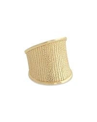 Enchanted Forest 18K Yellow Gold Plated Bark Ring