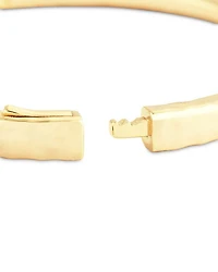 Farrier 18K Yellow Gold Plated or Sterling Silver Thin Hinged Bracelet