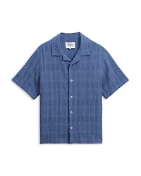 Wax London Didcot Seersucker Short Sleeve Shirt