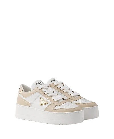 Prada Women's Downtown Bold Leather Sneakers