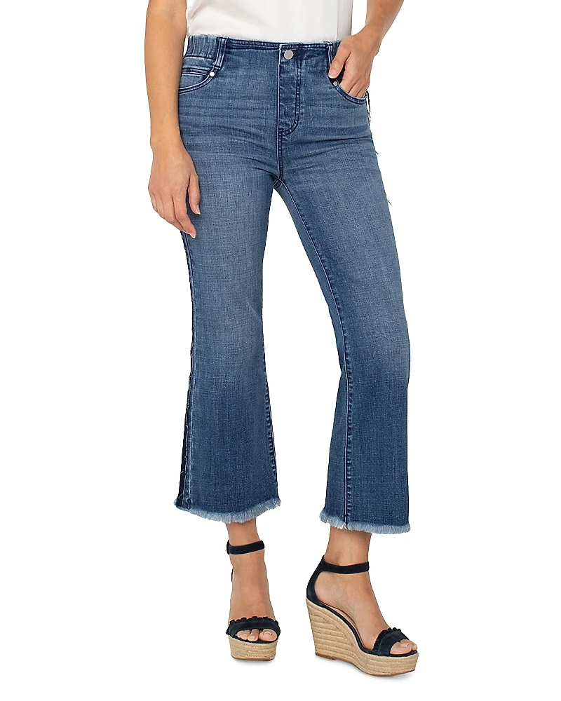 Liverpool Los Angeles Gia Mid Rise Glider Crop Flare Leg Jeans