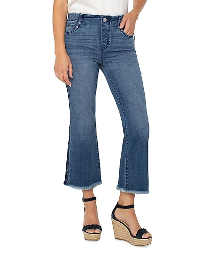 Liverpool Los Angeles Gia Mid Rise Glider Crop Flare Leg Jeans