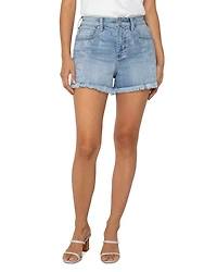 Christine High Rise Frayed Hem Shorts