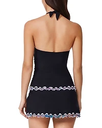 Layla Tricolore Solid Halter Tankini Top