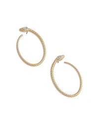 Crystal Serpent Hoop Earrings