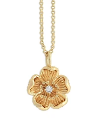 Wildflowers Pavé Flower Pendant Necklace, 16"-17"