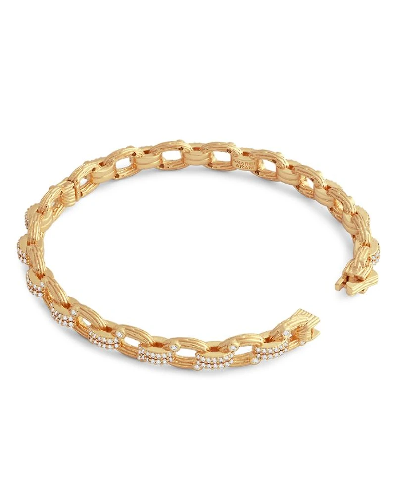 Enchanted Forest Pavé Chain Bangle Bracelet