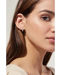 Suzanne Medium Pave Huggie Hoops
