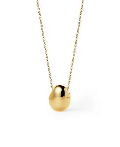 Gold Pendant Pebble Mini Necklace