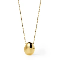 Gold Pendant Pebble Mini Necklace