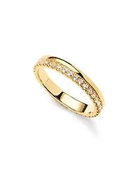 Gold Band Ring - Celine Double