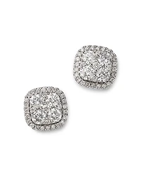 Bloomingdale's Fine Collection Diamond Halo Cluster Stud Earrings