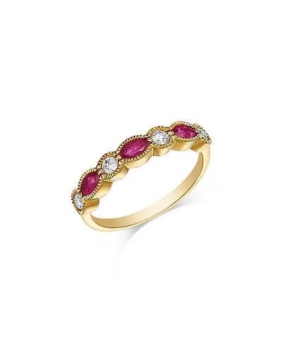 Bloomingdale's Fine Collection Ruby & Diamond Band