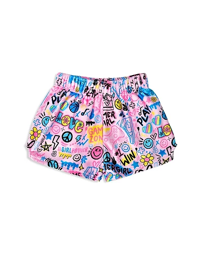 Iscream Girls' Corey Paige Game Zone Plush Shorts - Little Kid, Big Kid