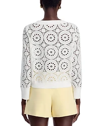 Embroidered Eyelet Top