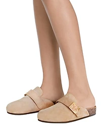 Women's Mellow Slip On Buckled Mule Clogs
