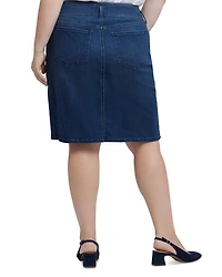 High Waist Jean Skirt