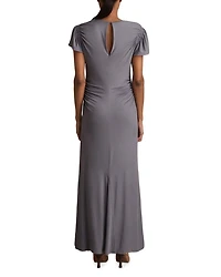 Helia Ruched Sleeved Jersey Dress