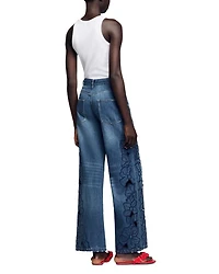 Spring High Rise Straight Jeans Blue Jean